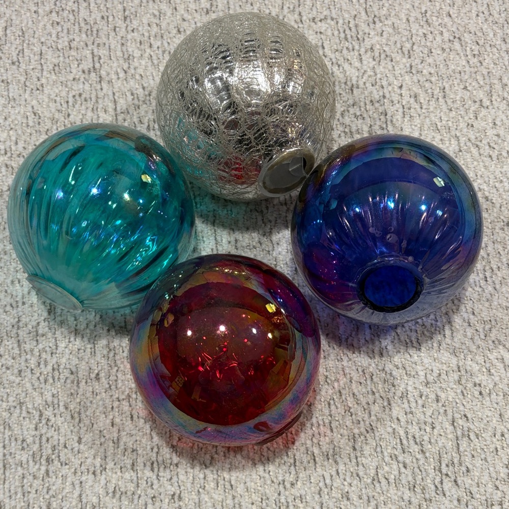 Colorful Glass Ornaments Set